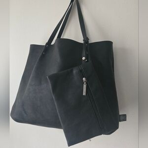 Kensie 2 in one Reversible Animal Grey Black Printed Large Beach Work Tote